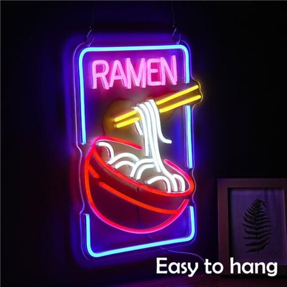 Top Ramen Neon Sign Noodle Led Lights Wall Decor Food Restaurant Foodie Chef NEW - Picture 3 of 7